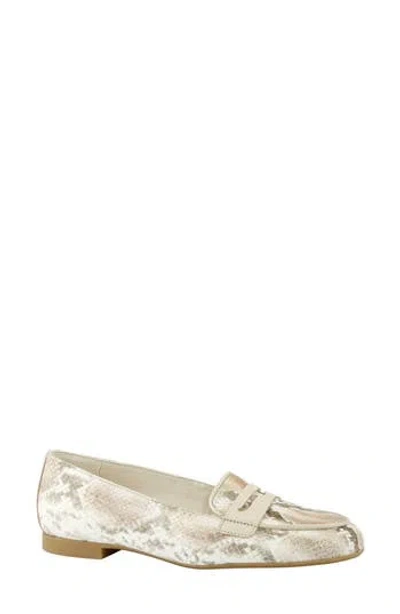 Paul Green Dottie Penny Loafer In Gold