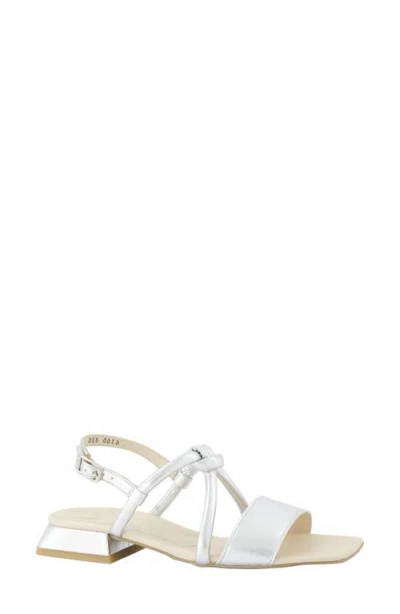 Paul Green Dream Square Toe Slingback Sandal In White
