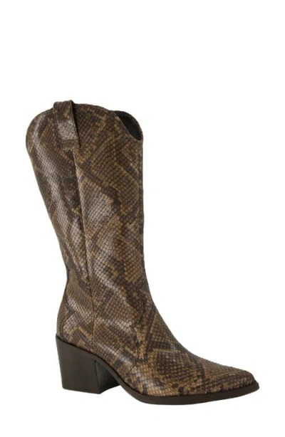 Paul Green Easton Western Boot In Animal Print
