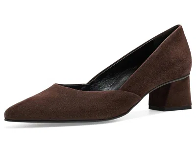 Paul Green Fauna Pumps High Heels Choco Suede: At 5 (us Women's 7.5) M, Leather In Brown