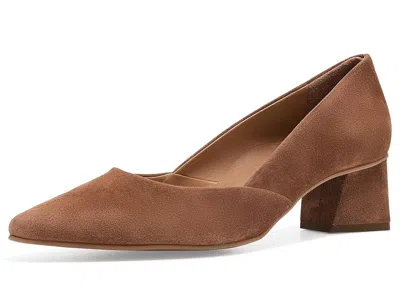Paul Green Fauna Pumps High Heels Nut Suede: At 4.5 (us Women's 7) M, Leather In Brown
