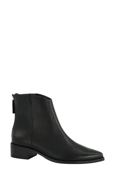 Paul Green Fiona Leather Bootie In Black