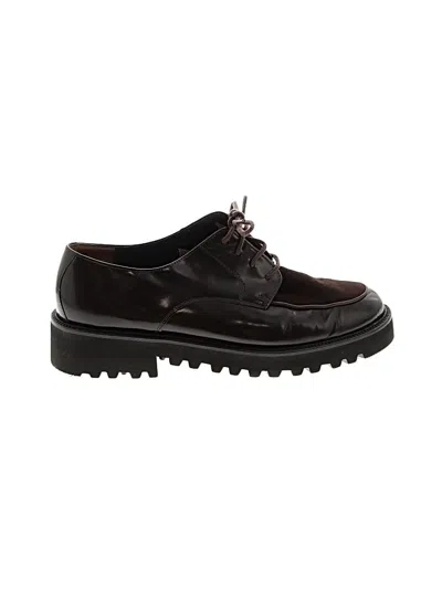 Pre-owned Paul Green Flats In Burgundy