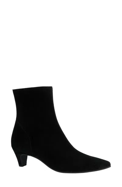 Paul Green Florence Pointed Toe Kitten Heel Bootie In Black