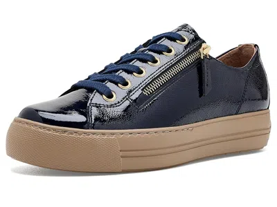 Paul Green Fresno Women's Shoes Blue Crinkled Patent: At 5 (us Women's 7.5) M, Suede