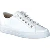 Paul Green Hadley Platform Sneaker In White Crinkled Patent