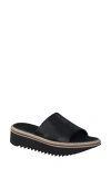 Paul Green May Slide Sandal In Black Leather