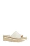 Paul Green May Slide Sandal In Ivory Leather