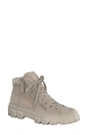 Paul Green Novie Lace-up Bootie In Almond Grained Nubuk