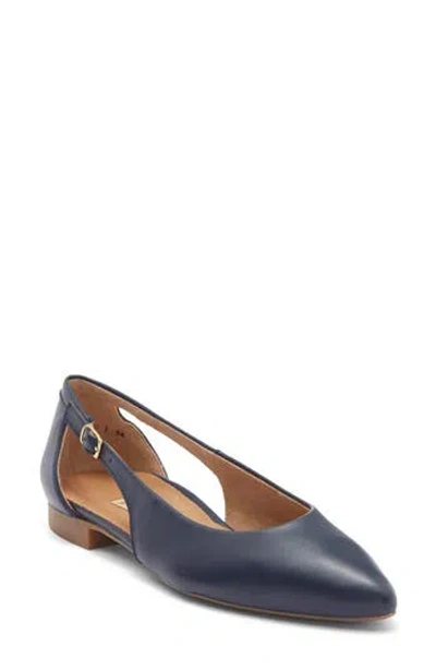 Paul Green Rica Pointed Toe Flat In Blue