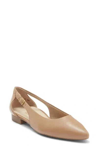 Paul Green Rica Pointed Toe Flat In Nude