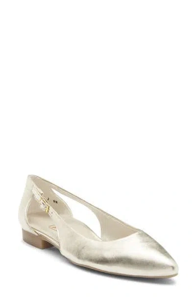 Paul Green Rica Pointed Toe Flat In Silver