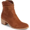 Paul Green Shilo Western Bootie In Toffee Soft Suede