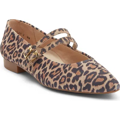 Paul Green Stella Pointed Toe Flat In Animal Print