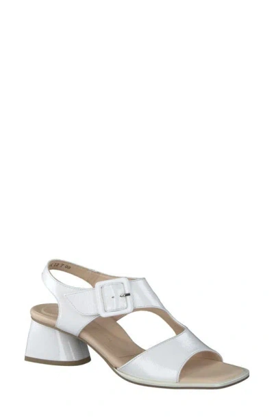 Paul Green Tanya Slingback Sandal In Sugar Crinkled Patent