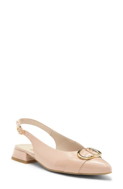 Paul Green Tara Slingback Pointed Toe Pump In Frappe Soft Patent