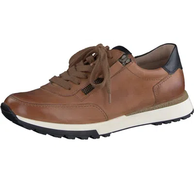 Paul Green Tate Sneaker In Cuoio Black Combo