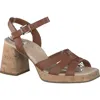 Paul Green Tina Fisherman Sandal In Cognac Leather