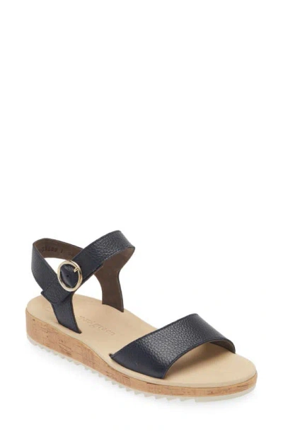 Paul Green Tippi Ankle Strap Platform Wedge Sandal In Space Grained