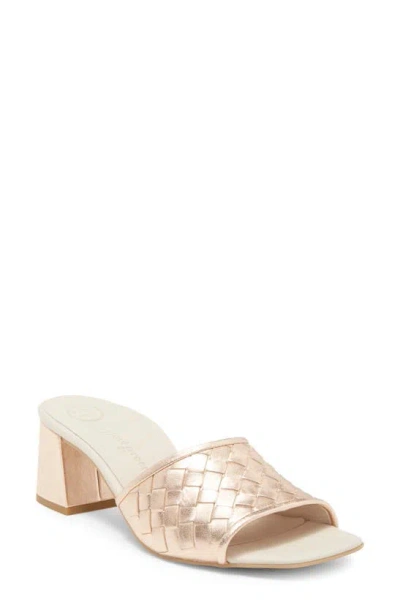 Paul Green Tisha Slide Sandal In Rosato Nappa Metallic