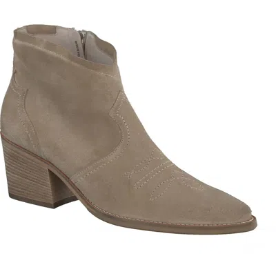 Paul Green Titan Bootie In Grain Soft Suede