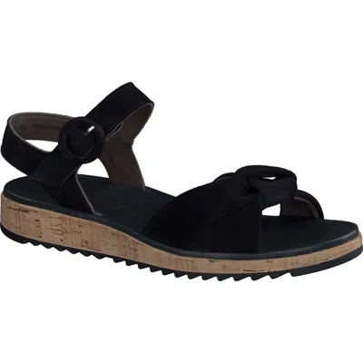 Paul Green Trento Ankle Strap Platform Sandal In Black