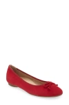 Paul Green Ursula Ballet Flat In Chili Suede