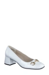 Paul Green Valetta Bit Pump In White Soft Patent