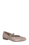 Paul Green Vanna Pointed Toe Mary Jane Flat In Frappe Soft Patent