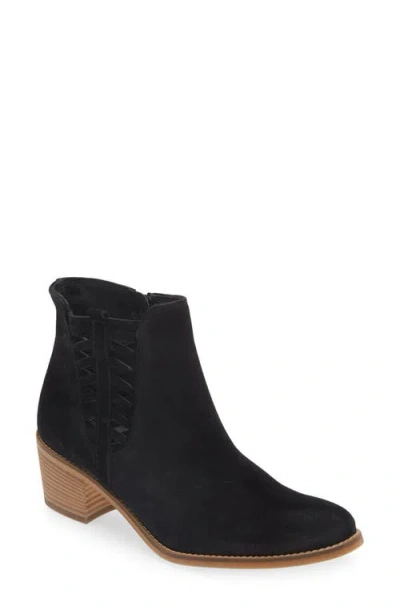 Paul Green Vienna Chelsea Boot In Black Soft Suede