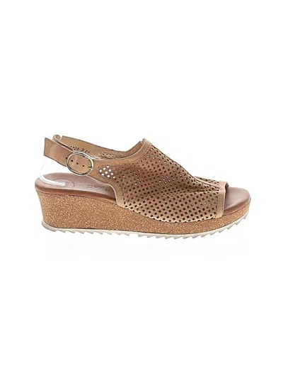 Pre-owned Paul Green Wedges In Brown