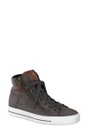 Paul Green Wells High Top Sneaker In Iron Cognac Combo