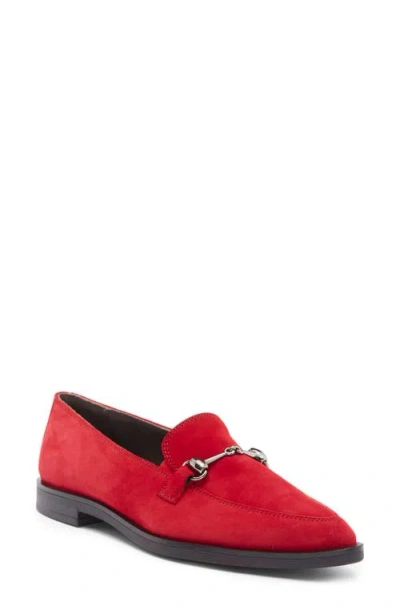 Paul Green Wexler Pointed Toe Bit Loafer In Chili Suede