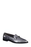 Paul Green Wexler Pointed Toe Bit Loafer In Clay Metallic Nappa