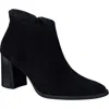 Paul Green Winn Bootie In Black Soft Suede
