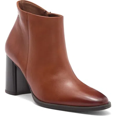 Paul Green Winn Bootie In Cognac Leather