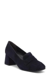 Paul Green Winona Loafer Pump In Blue Suede