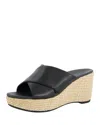 Paul Green Ashley Wedge Slide Sandal In Black Star Leather