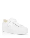 Paul Green Women's Bixby Low Top Platform Sneakers In White Leather