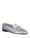 Paul Green Women's Daphne Apron Toe Loafers In Platino Metallic Nappa