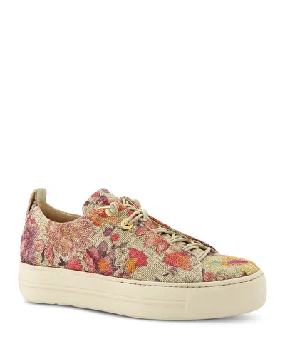 Paul Green Women's Desi Floral Canvas Sneakers In Rose Flower Canvas