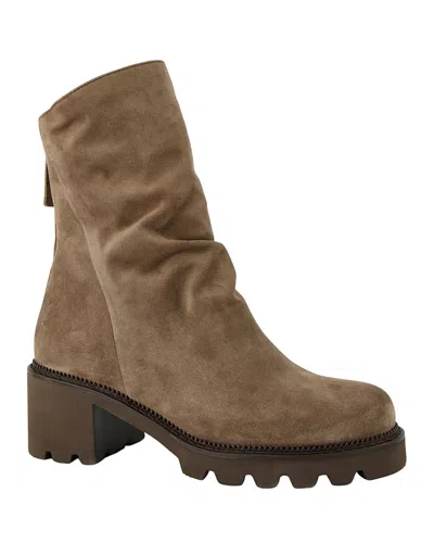 Paul Green Women's Fabian Suede Mid Calf Boots In Brown