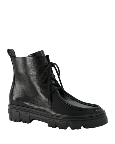 Paul Green Women's Febe Patent Leather Ankle Boots In Black Crinkled Patent