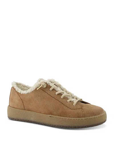 Paul Green Women's Fletcher Suede Sneakers In Nut Biscuit Combo
