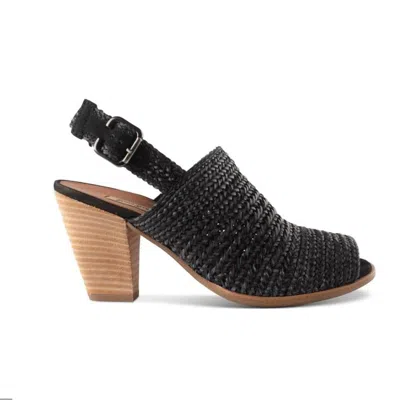 Paul Green Women's Lovely Sandals In Black Soft Nubuck Woven