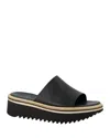 Paul Green May Slide Sandal In Black Leather