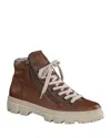 Paul Green Women's Novi Hi Top Sneakers In Cognac Washed Leather