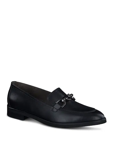 Paul Green Women's Sandy Loafer Flats In Black Leather