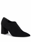 Paul Green Women's Stacia Heel Suede Bootie In Black In Animal Print