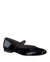 Paul Green Vanna Pointed Toe Mary Jane Flat In Black Soft Patent